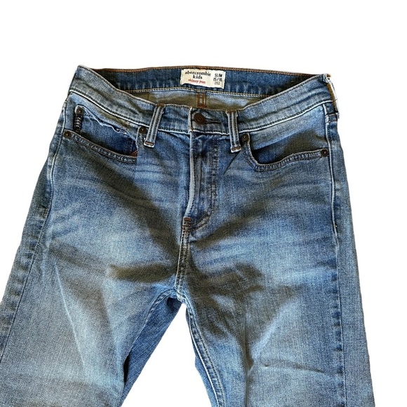 Abercrombie Kids Skinny Jean Blue Size Slim 15/16. - Picture 9 of 10